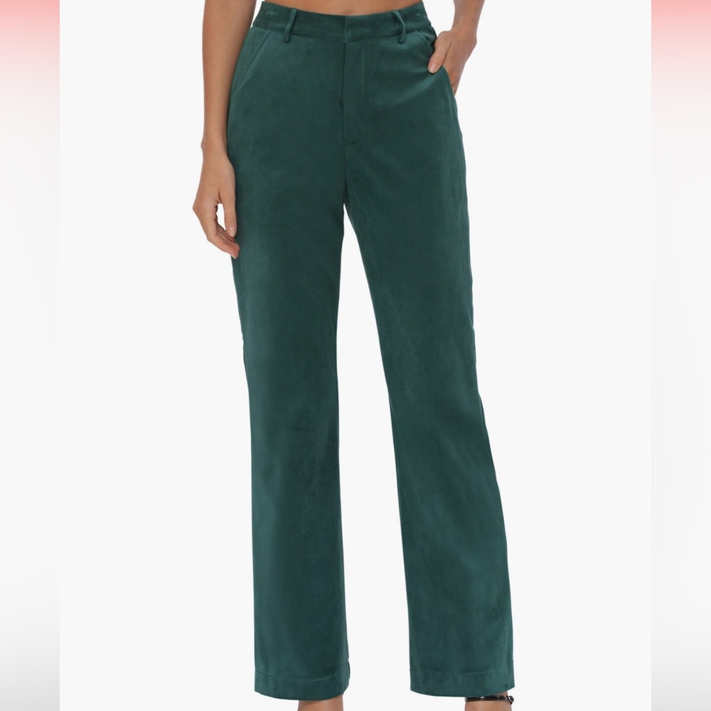 Avec Les Filles Teal Straight Leg Pants